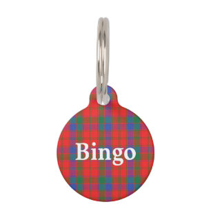 Médaillon Pour Animaux Plaid de tartan heureux de Robertson de clan