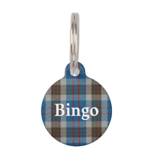 Médaillon Pour Animaux Plaid de tartan heureux de Thompson de clan