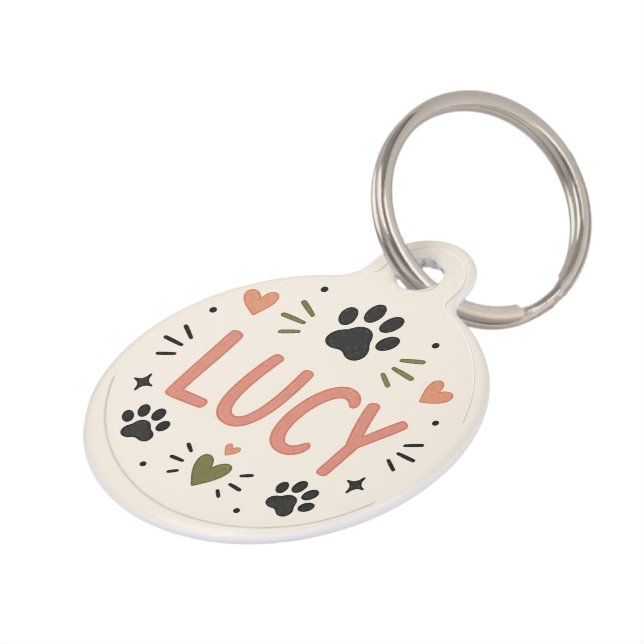 Médaillon Pour Animaux Plaque d'identification personnalisée pour animaux (Côté )