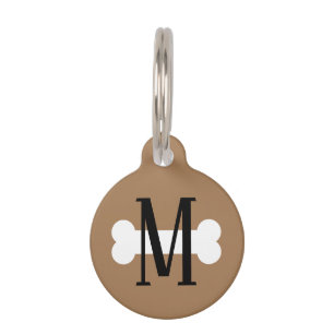 Médaillon Pour Animaux Plaque pour animal de compagnie monogrammée avec l