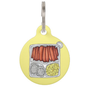 Médaillon Pour Animaux Plate de cuisine hawaïenne Déjeuner Riz Macaroni S