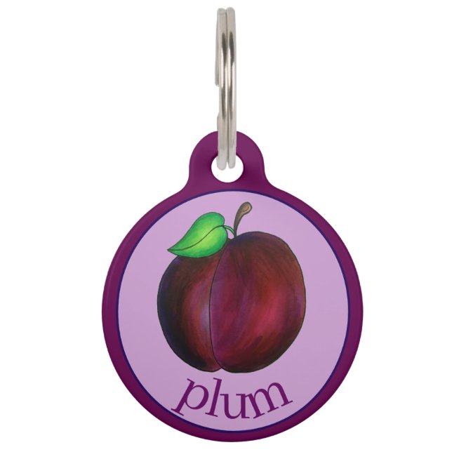 Médaillon Pour Animaux Plums mûrs Été Purple Plum Illustration (Devant)