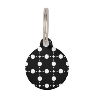 Médaillon Pour Animaux Pois blancs, Motif à points Polka, points, pointil