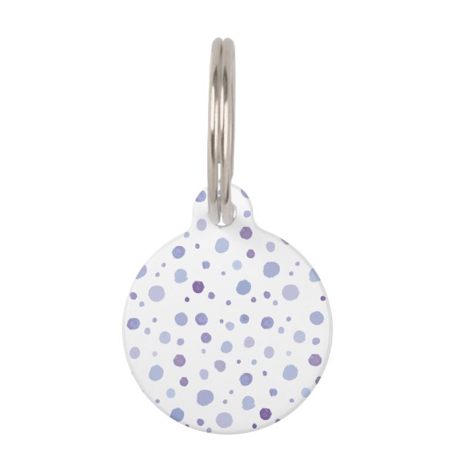 Médaillon Pour Animaux pois peint à la main (Devant)