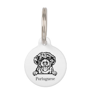 Médaillon Pour Animaux Portugais Water Dog nom personnalisé tag
