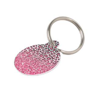 Médaillon Pour Animaux poster de animal leopard rose fleur à la mode