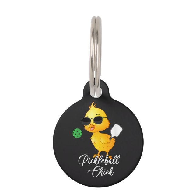 Médaillon Pour Animaux Poulette de Pickleball Drôle de Pickleball (Devant)
