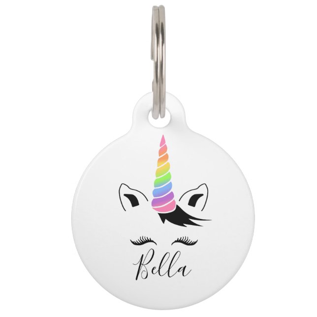 Médaillon Pour Animaux Pretty Pastel Unicorn (Devant)