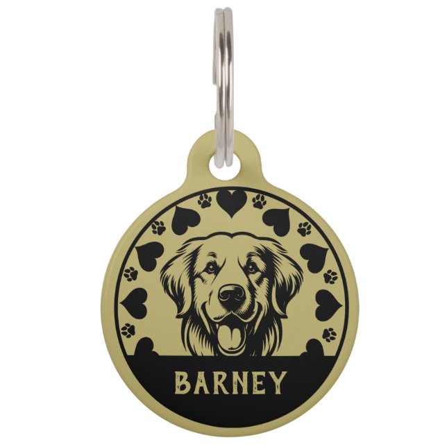 Médaillon Pour Animaux Propriétaire de chien Labrador Retriever (Devant)