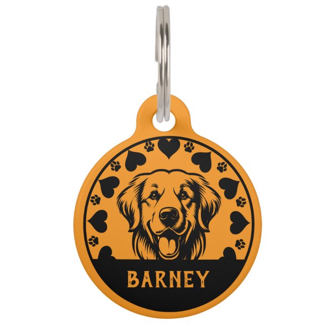 Médaillon Pour Animaux Propriétaire de chien Labrador Retriever (Devant)