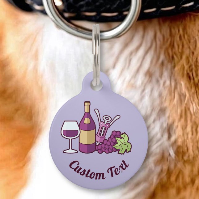 Médaillon Pour Animaux Puce de vin rouge (Créateur téléchargé)