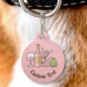 Médaillon Pour Animaux Puce vin ID Tag