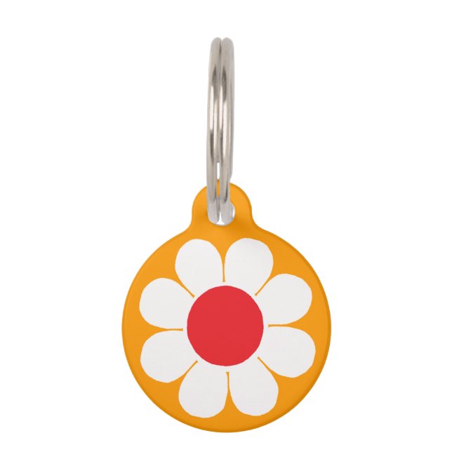 Médaillon Pour Animaux Puissance de fleurs personnalisable (Devant)