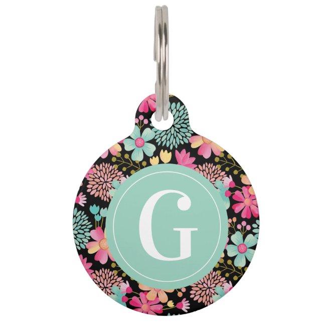 Médaillon Pour Animaux Puppy Chien Chat Animal Compagnie ID Monogramme In (Devant)