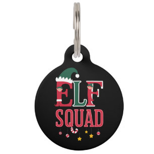 Médaillon Pour Animaux Pyjamas de Noël assortis pour famille d'elfes Esco
