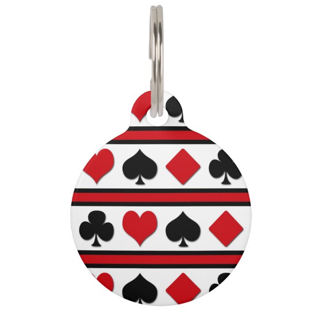 Médaillon Pour Animaux Quatre combinaisons de cartes (Devant)
