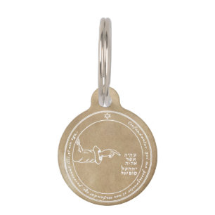 Médaillon Pour Animaux Quatrième pentagramme de la lune
