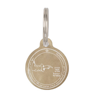 Médaillon Pour Animaux Quatrième pentagramme de la lune