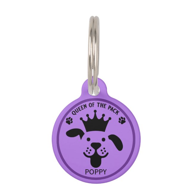 Médaillon Pour Animaux Queen Of The Pack Chien (Devant)
