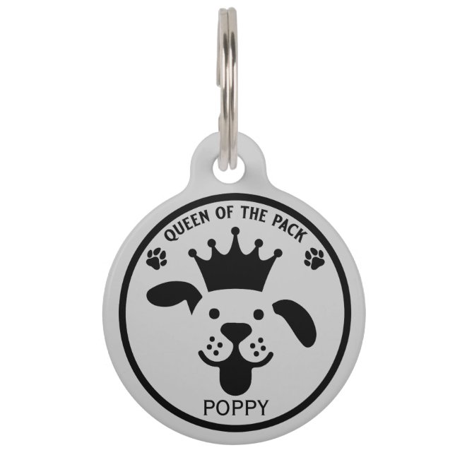 Médaillon Pour Animaux Queen Of The Pack Chien (Devant)