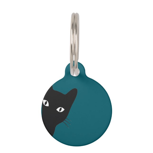 Médaillon Pour Animaux Quoi? Chat qui regarde (Devant)