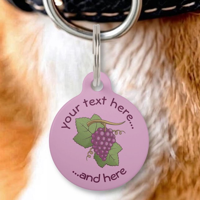 Médaillon Pour Animaux Raisins Rouges (Créateur téléchargé)