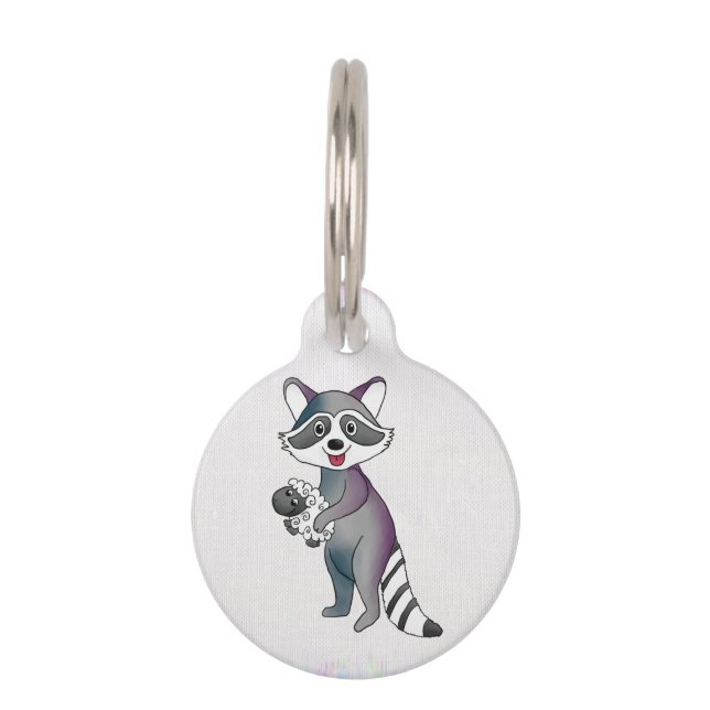 Médaillon Pour Animaux Raton laveur (Devant)