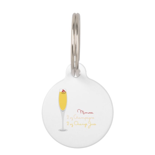 Médaillon Pour Animaux Recette de Mimosa (Devant)