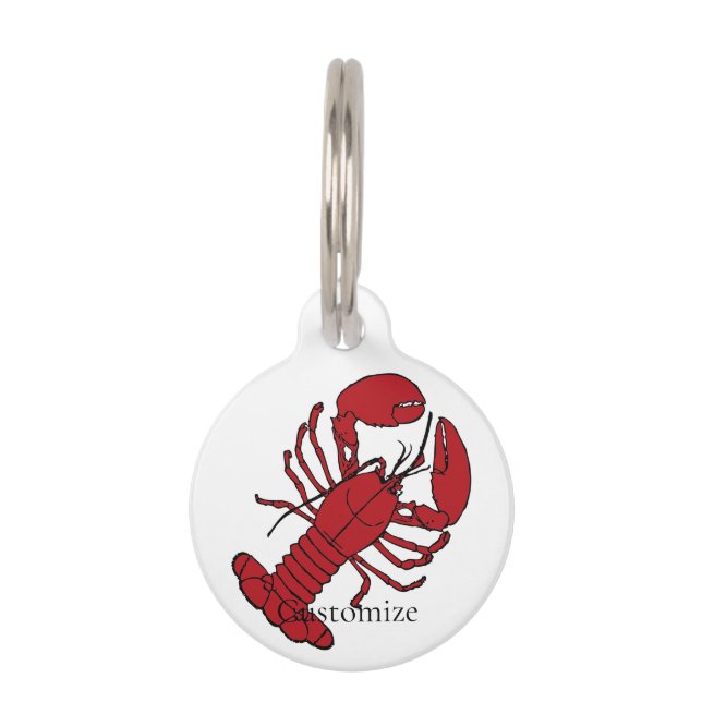 Médaillon Pour Animaux Red Maine Lobster Thunder_Cove (Devant)