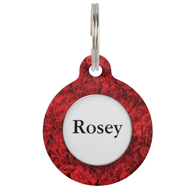 Médaillon Pour Animaux Red Roses Smash (Devant)