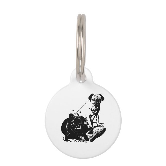 Médaillon Pour Animaux Regard Affûté, Compagnon Gentil (Devant)