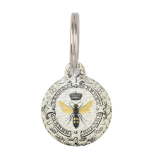 Médaillon Pour Animaux reine des abeilles française vintage moderne