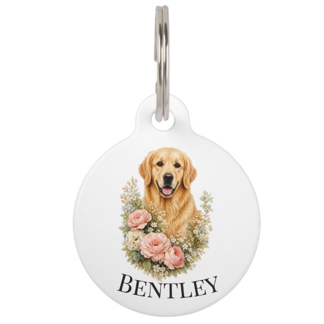 Médaillon Pour Animaux Retriever doré (Devant)