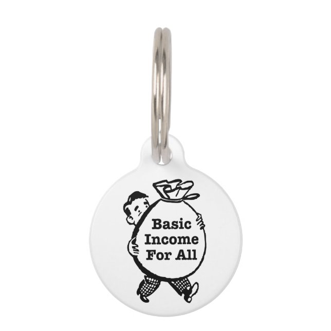 Médaillon Pour Animaux Revenu De Base Pour Tous (Devant)
