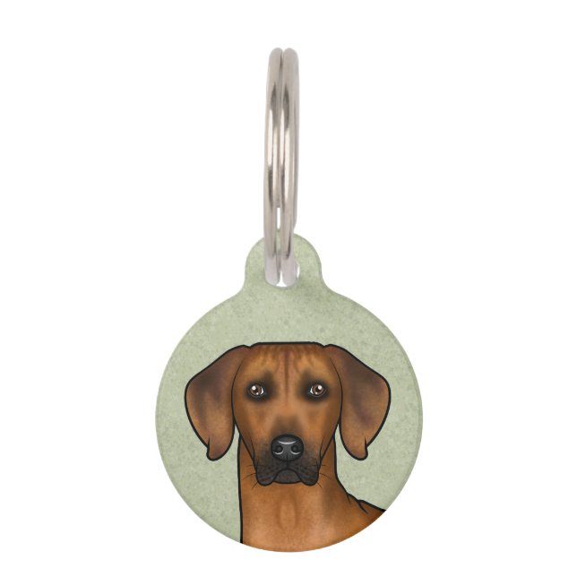 Médaillon Pour Animaux Rhodesian Ridgeback Brown Africain Lion Chien Head (Devant)