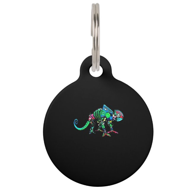 Médaillon Pour Animaux Robot Iguana (Devant)