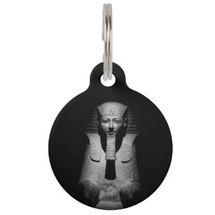 Médaillon Pour Animaux Roi pharaon noir et blanc
