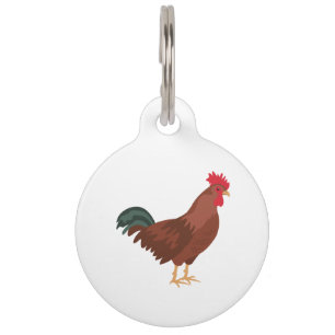 Médaillon Pour Animaux Rooster