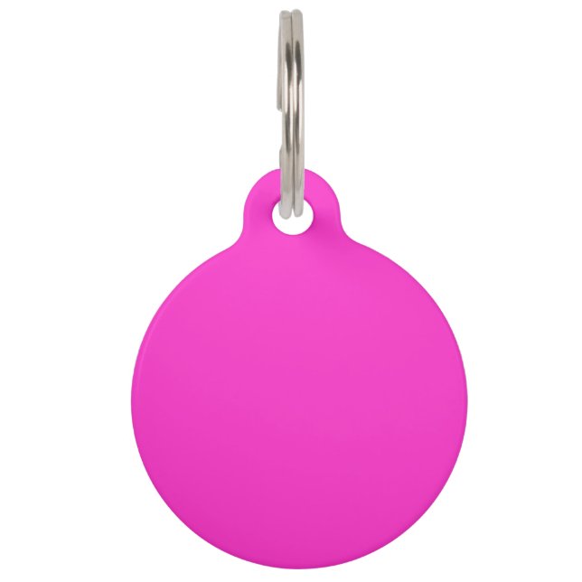 Médaillon Pour Animaux Rose Fille (Dos)