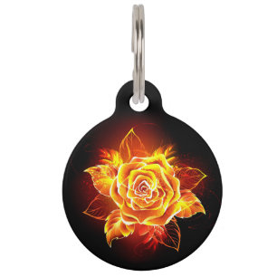 Médaillon Pour Animaux Rose incendie en floraison