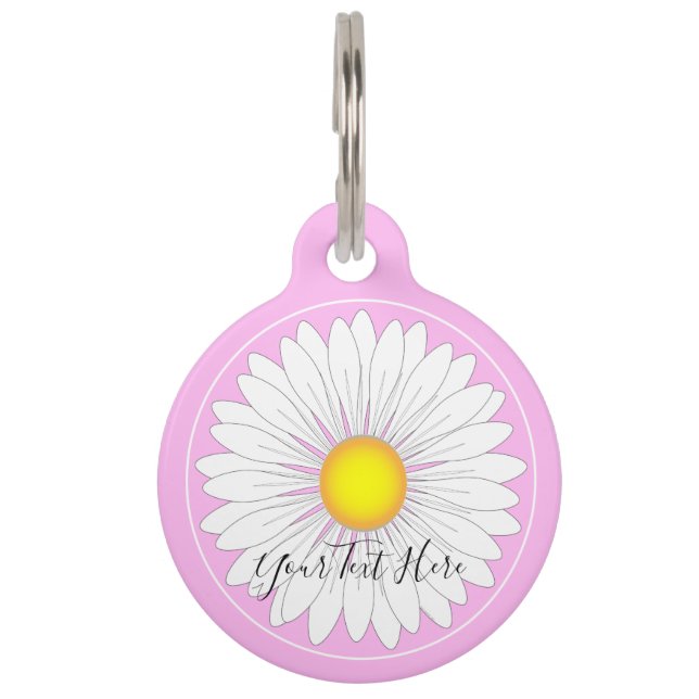Médaillon Pour Animaux Rose Passez Petite Faisée Tour (Devant)