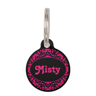 Médaillon Pour Animaux Roses indien Girly