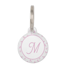 Ruban aquarelle rose Coquette frangée monogrammé