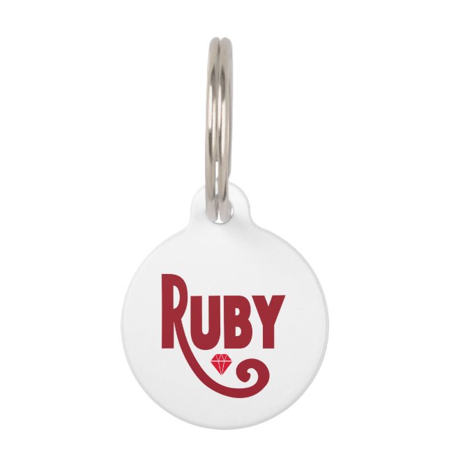 Médaillon Pour Animaux Ruby (Devant)