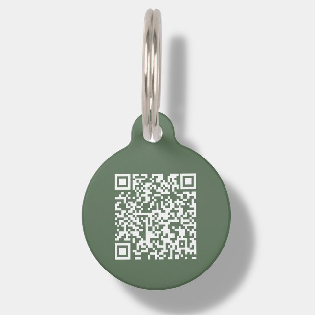 Médaillon Pour Animaux Sage du code QR personnalisé | Balise d'identifica (Créateur téléchargé)