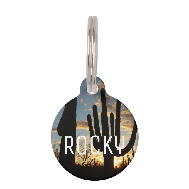 Médaillon Pour Animaux Saguaro Sunset II Arizona (Devant)
