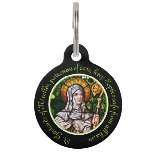 Médaillon Pour Animaux Saint Gertrude de Nivelles Personnalisé