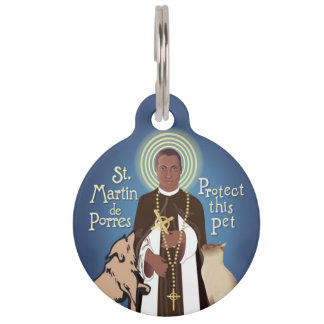 Médaillon Pour Animaux Saint Martin de Porres Protéger Ce Animal De Compa