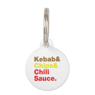 Médaillon Pour Animaux Sauce Kebab & Chips & Chili.