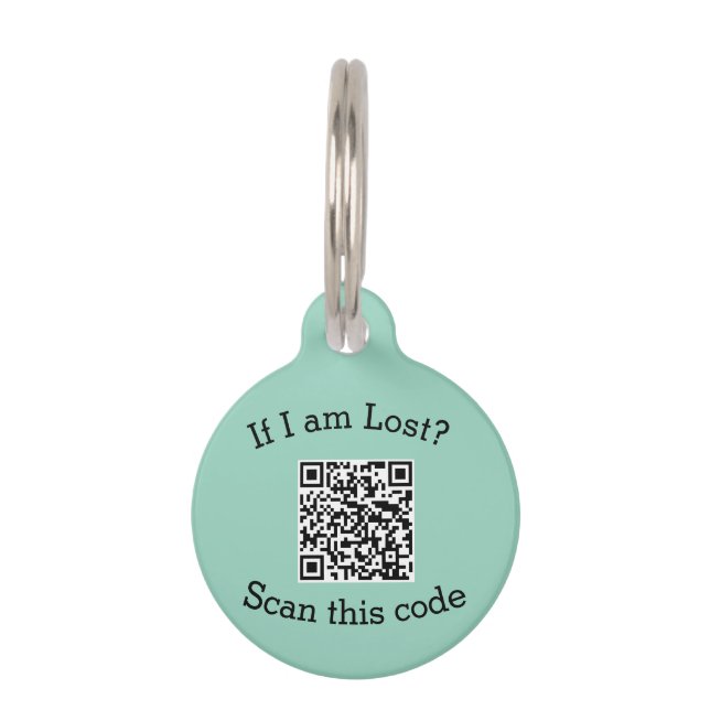 Médaillon Pour Animaux Scan QR code lost found me code pet  (Devant)